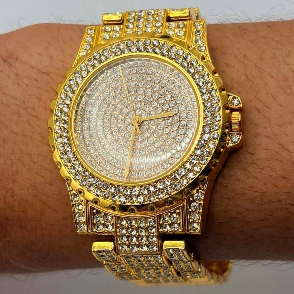 Gold Bling Men’s Watch